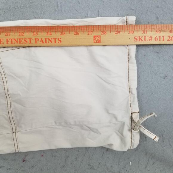 Zara Pants Womens 6 Beige Cargo Wide Leg Elastic Waist Stretch Utility Pockets - Picture 11 of 14